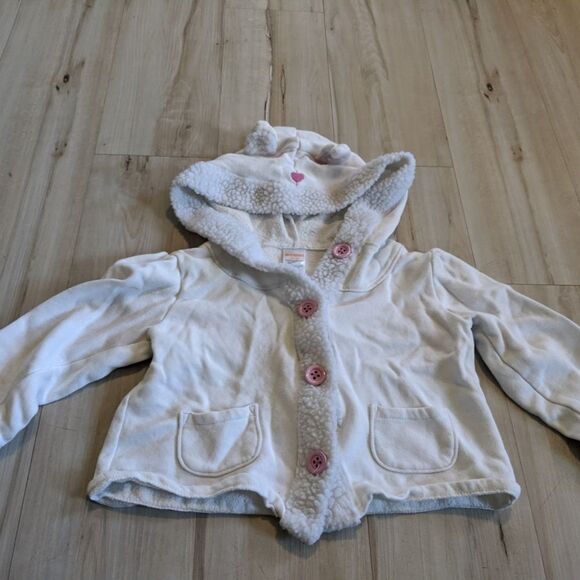 Gymboree lamb 4T-5T Light Jacket Faux Fur Full bot - Picture 1 of 6